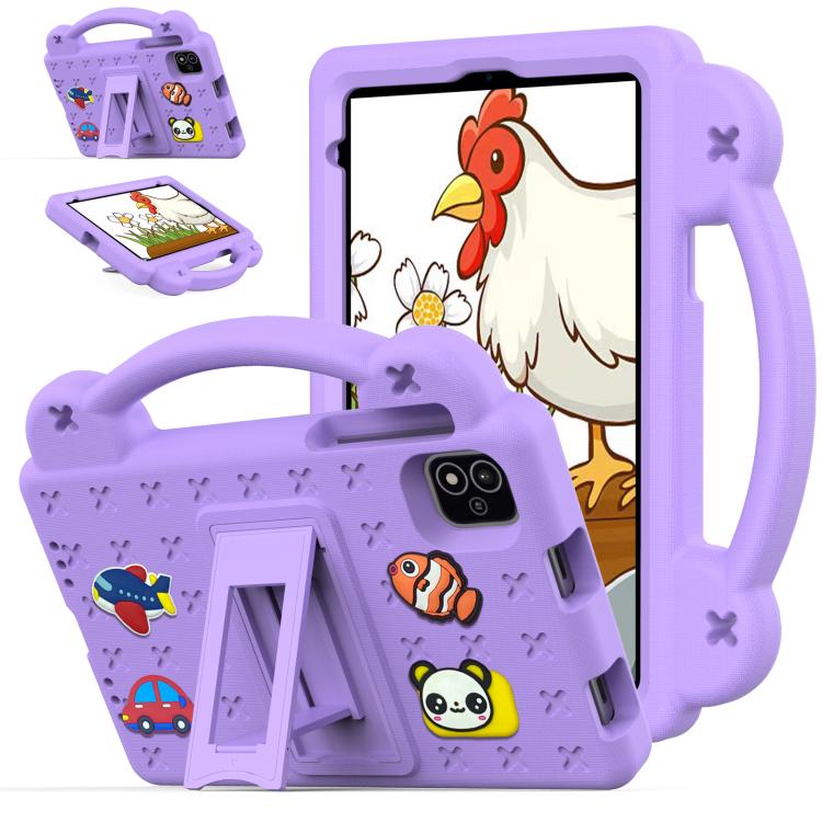 For NEC Lavie Tab T11 T1155 2024 Handle Kickstand Children EVA Shockproof Tablet Case(Light Purple) - Others by buy2fix | Online Shopping UK | buy2fix