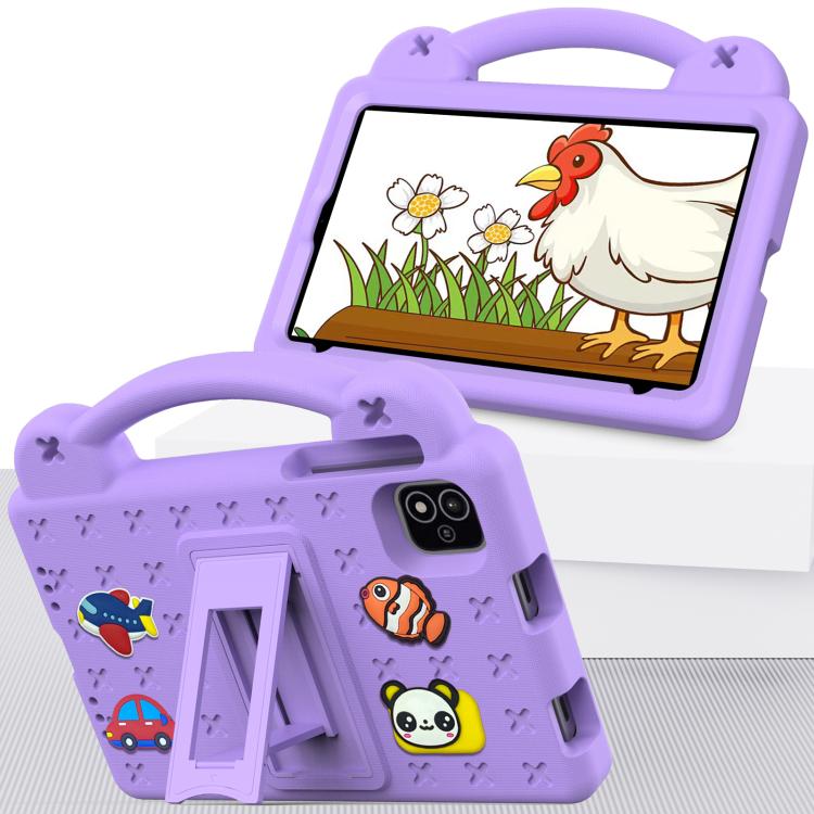 For NEC Lavie Tab T11 T1155 2024 Handle Kickstand Children EVA Shockproof Tablet Case(Light Purple) - Others by buy2fix | Online Shopping UK | buy2fix