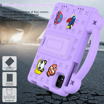 For NEC Lavie Tab T11 T1155 2024 Handle Kickstand Children EVA Shockproof Tablet Case(Light Purple) - Others by buy2fix | Online Shopping UK | buy2fix