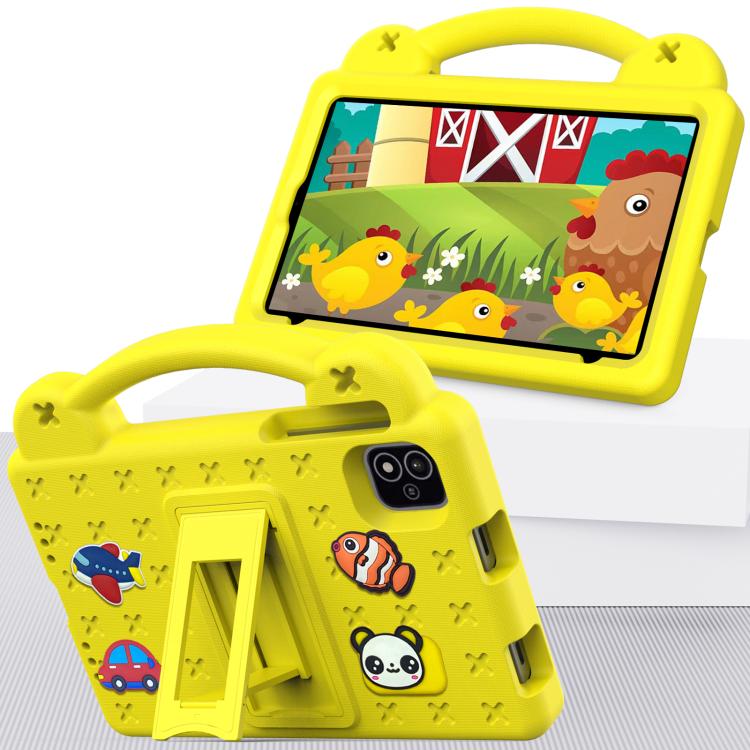 For NEC Lavie Tab T11 T1155 2024 Handle Kickstand Children EVA Shockproof Tablet Case(Yellow) - Others by buy2fix | Online Shopping UK | buy2fix