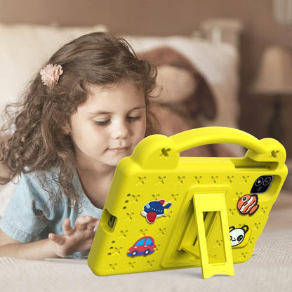 For NEC Lavie Tab T11 T1155 2024 Handle Kickstand Children EVA Shockproof Tablet Case(Yellow) - Others by buy2fix | Online Shopping UK | buy2fix