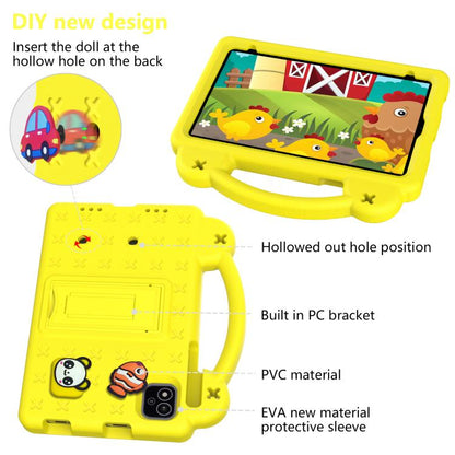For NEC Lavie Tab T11 T1155 2024 Handle Kickstand Children EVA Shockproof Tablet Case(Yellow) - Others by buy2fix | Online Shopping UK | buy2fix