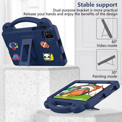 For NEC Lavie Tab T11 T1155 2024 Handle Kickstand Children EVA Shockproof Tablet Case(Navy Blue) - Others by buy2fix | Online Shopping UK | buy2fix