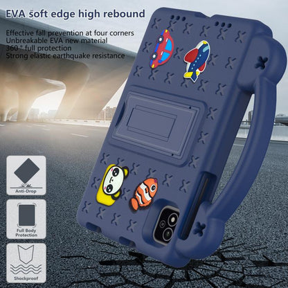 For NEC Lavie Tab T11 T1155 2024 Handle Kickstand Children EVA Shockproof Tablet Case(Navy Blue) - Others by buy2fix | Online Shopping UK | buy2fix
