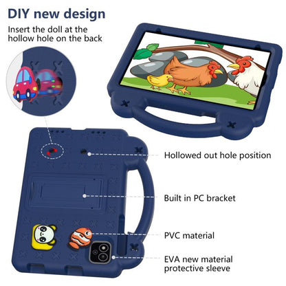 For NEC Lavie Tab T11 T1155 2024 Handle Kickstand Children EVA Shockproof Tablet Case(Navy Blue) - Others by buy2fix | Online Shopping UK | buy2fix