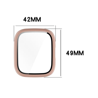 For Lexin Watch 3 Tempered Film Integrated PC Watch Protective Case(Cherry Pink) - Watch Case by buy2fix | Online Shopping UK | buy2fix