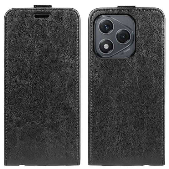For Honor 400 Smart 5G R64 Texture Single Vertical Flip Leather Phone Case(Black)