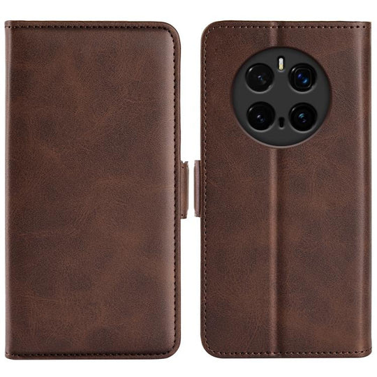 For Honor Magic7 Pro Dual-side Magnetic Buckle Horizontal Flip Leather Phone Case(Brown)