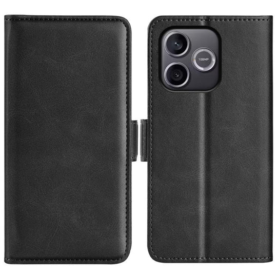 For Honor 600 Lite Global Dual-side Magnetic Buckle Horizontal Flip Leather Phone Case(Black)