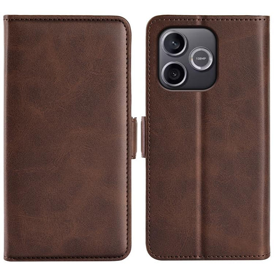 For Honor 600 Lite Global Dual-side Magnetic Buckle Horizontal Flip Leather Phone Case(Brown)