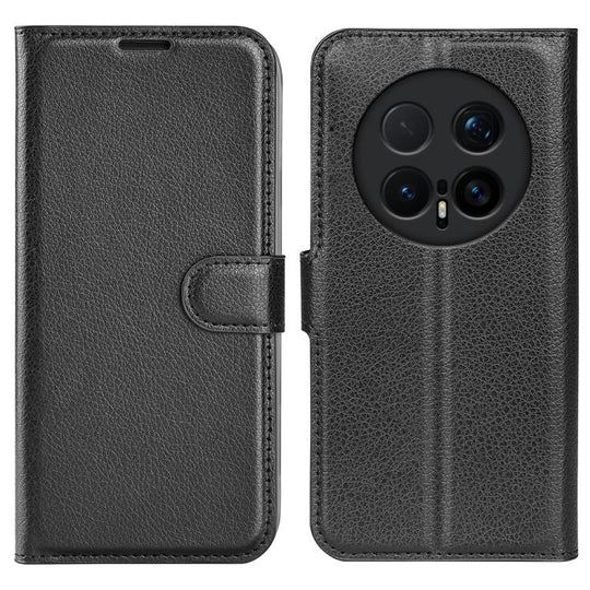 For Honor Magic8 Pro Litchi Texture Horizontal Flip Leather Phone Case with Holder(Black)