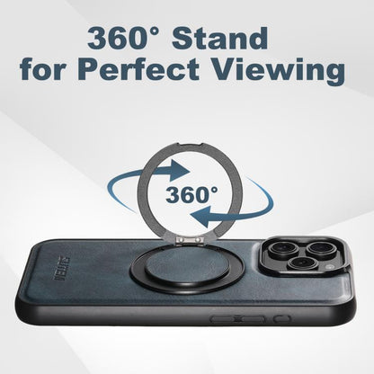 For iPhone 14 Pro Max Suteni G3 Oil Wax 360 Rotation Holder MagSafe Back Phone Case(Blue) - iPhone 14 Pro Max Cases by Suteni | Online Shopping UK | buy2fix