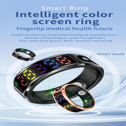 R12 SIZE 10 Smart Ring, Support Heart Rate / Blood Oxygen / Sleep / Multiple Sports Modes(Black) - Smart Rings / Smart Telephones by buy2fix | Online Shopping UK | buy2fix