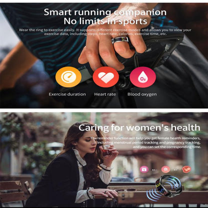 R12 SIZE 11 Smart Ring, Support Heart Rate / Blood Oxygen / Sleep / Multiple Sports Modes(Silver) - Smart Rings / Smart Telephones by buy2fix | Online Shopping UK | buy2fix