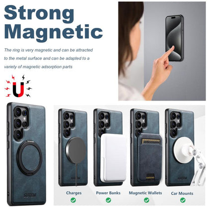 For Samsung Galaxy S23+ 5G Suteni G3 Oil Wax 360 Rotation Holder MagSafe Back Phone Case(Blue) - Galaxy S23+ 5G Cases by Suteni | Online Shopping UK | buy2fix