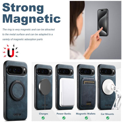 For Google Pixel 10 Suteni G3 Oil Wax 360 Rotation Holder MagSafe Back Phone Case(Blue) - Google Cases by Suteni | Online Shopping UK | buy2fix