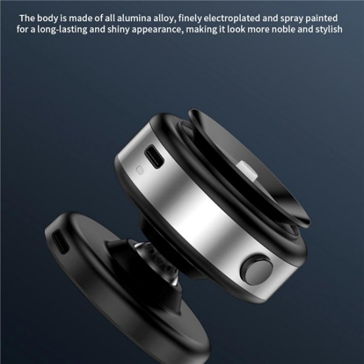 X9C Wireless Charging Navigation Stand Car Magnetic Suction Vacuum Phone Holder(Black) - Wireless Charger Holders by buy2fix | Online Shopping UK | buy2fix