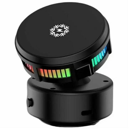 X19 Car Phone Holder 15W Wireless Charging Vacuum Suction Cooling Magnetic Phone Stand(Black) - Wireless Charger Holders by buy2fix | Online Shopping UK | buy2fix