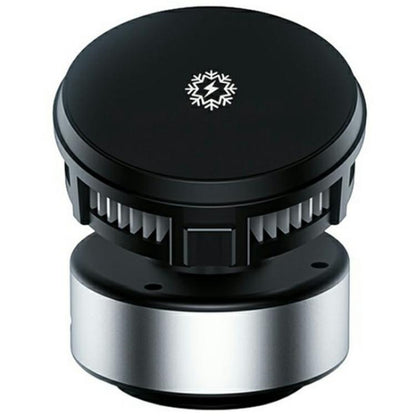 X19 Car Phone Holder 15W Wireless Charging Vacuum Suction Cooling Magnetic Phone Stand(Black) - Wireless Charger Holders by buy2fix | Online Shopping UK | buy2fix