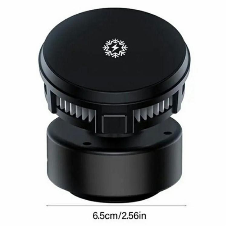 X19 Car Phone Holder 15W Wireless Charging Vacuum Suction Cooling Magnetic Phone Stand(Silver) - Wireless Charger Holders by buy2fix | Online Shopping UK | buy2fix