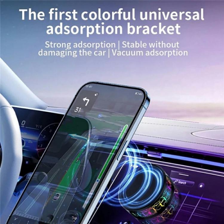 X12 Colorful Crackle Light Magnetic Car Dashboard Navigation Mount Vacuum Suction Cup Stand - Universal Car Holders by buy2fix | Online Shopping UK | buy2fix