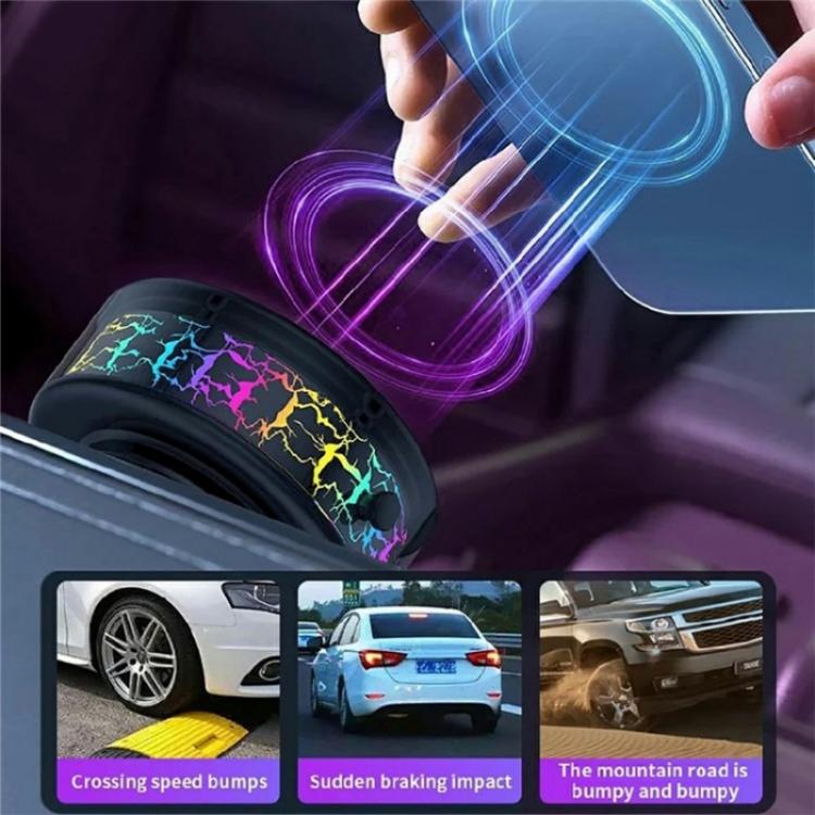 X12 Colorful Crackle Light Magnetic Car Dashboard Navigation Mount Vacuum Suction Cup Stand - Universal Car Holders by buy2fix | Online Shopping UK | buy2fix
