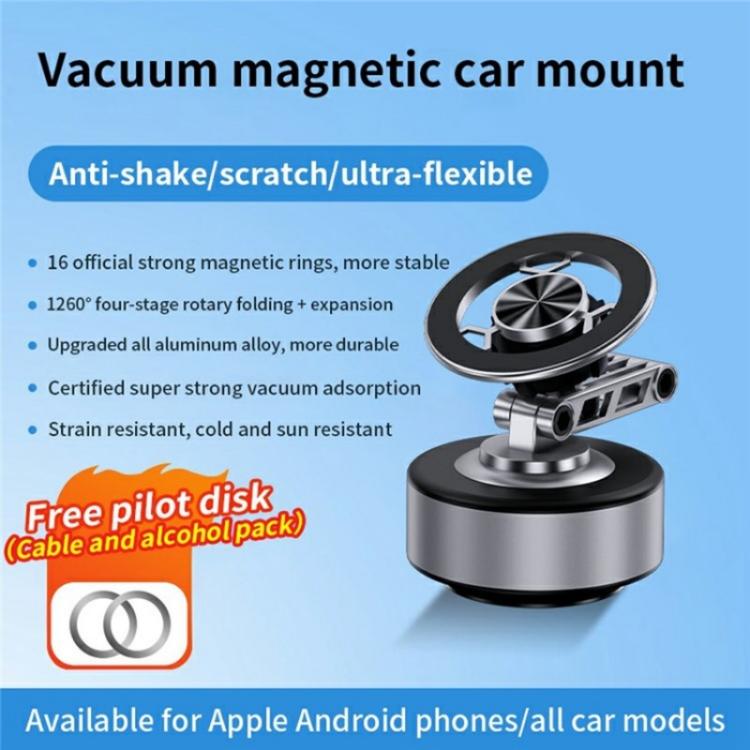 X91 360 Degree Rotation Navigation Stand Car Dashboard Magnetic Phone Mount Holder(Silver) - Universal Car Holders by buy2fix | Online Shopping UK | buy2fix