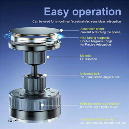 T26 Multi-Angle Adjustable Vacuum Suction Stand Magnetic Car Phone Holder - Universal Car Holders by buy2fix | Online Shopping UK | buy2fix