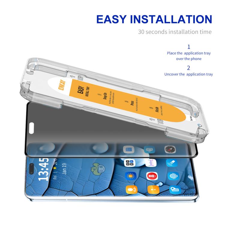 For Huawei nova 12 Pro / 12 Ultra ENKAY Hat-Prince Easy Install Heat Bending Privacy Screen Tempered Glass Film - Huawei Tempered Glass by ENKAY | Online Shopping UK | buy2fix