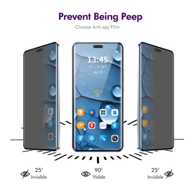 For Honor Magic6 Pro ENKAY Hat-Prince Easy Install Heat Bending Privacy Screen Tempered Glass Film - Honor Tempered Glass by ENKAY | Online Shopping UK | buy2fix