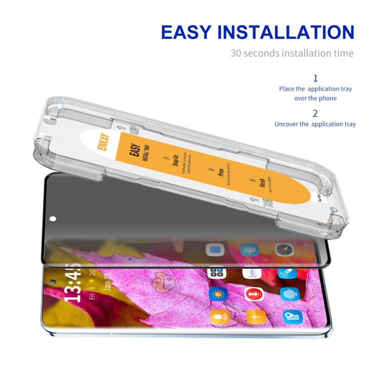 For vivo X200 Pro ENKAY Hat-Prince Easy Install Heat Bending Privacy Screen Tempered Glass Film - vivo Tempered Glass by ENKAY | Online Shopping UK | buy2fix