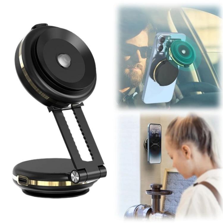 T50 Vacuum Adhesion Dual Suction Cup Car Dashboard Windshield Phone Navigation Stand(Black+Gold) - Universal Car Holders by buy2fix | Online Shopping UK | buy2fix