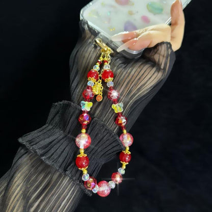 Lucky Cat Lucky Bag Blessing Blessing Word Mobile Phone Chain(Fu word) - Lanyards & Wrist Straps by buy2fix | Online Shopping UK | buy2fix