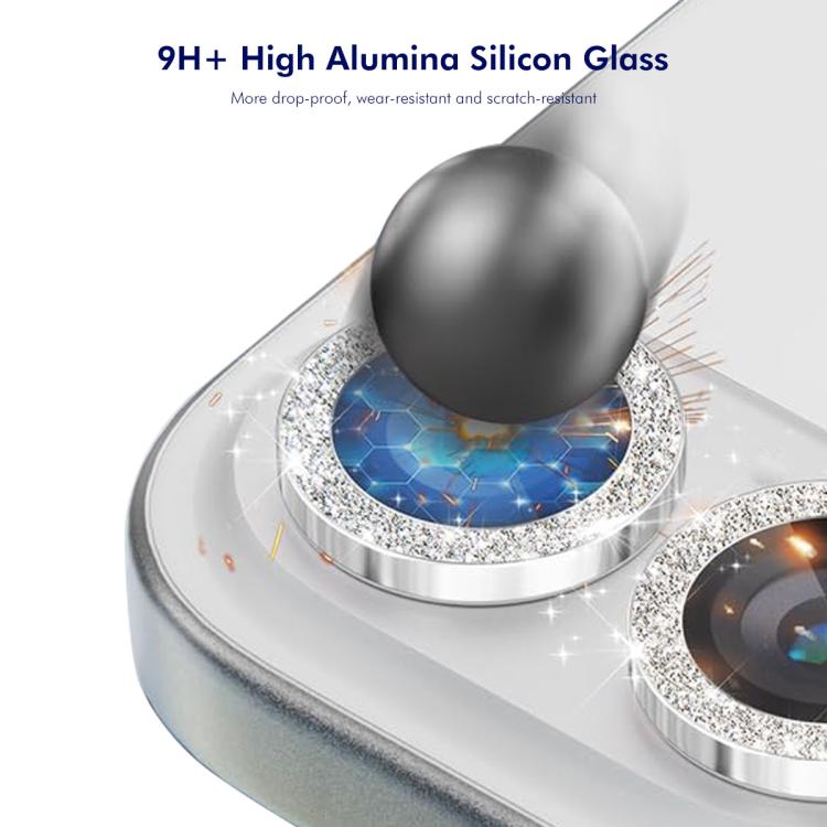 For Samsung Galaxy Z Fold7 ENKAY Hat-Prince 9H Rear Camera Lens Glitter Aluminium Alloy Tempered Glass Film(Colorful) - Galaxy Z Fold7 5G Tempered Glass by ENKAY | Online Shopping UK | buy2fix