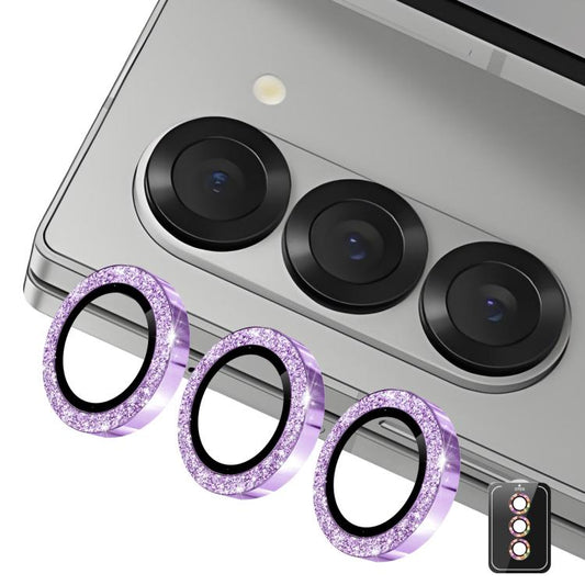 For Samsung Galaxy Z Fold7 ENKAY Hat-Prince 9H Rear Camera Lens Glitter Aluminium Alloy Tempered Glass Film(Purple) - Galaxy Z Fold7 5G Tempered Glass by ENKAY | Online Shopping UK | buy2fix