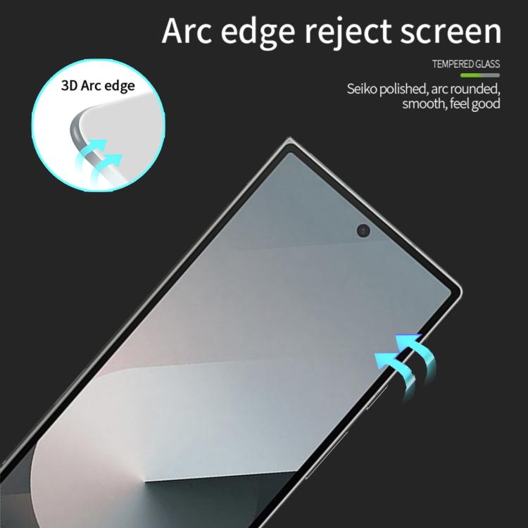 For Samsung Galaxy Z Fold7 MOFI 9H 3D Explosion-proof Curved Screen Tempered Glass Film(Black) - Galaxy Z Fold7 5G Tempered Glass by MOFI | Online Shopping UK | buy2fix