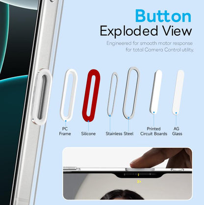 For iPhone 16 Pro NORTHJO 3 in 1 PC Magnetic Phone Case with Screen Film and Lens Film(Clear) - iPhone 16 Pro Cases by NORTHJO | Online Shopping UK | buy2fix