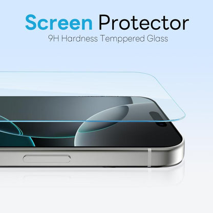 For iPhone 16 Pro NORTHJO 3 in 1 PC Magnetic Phone Case with Screen Film and Lens Film(Clear) - iPhone 16 Pro Cases by NORTHJO | Online Shopping UK | buy2fix