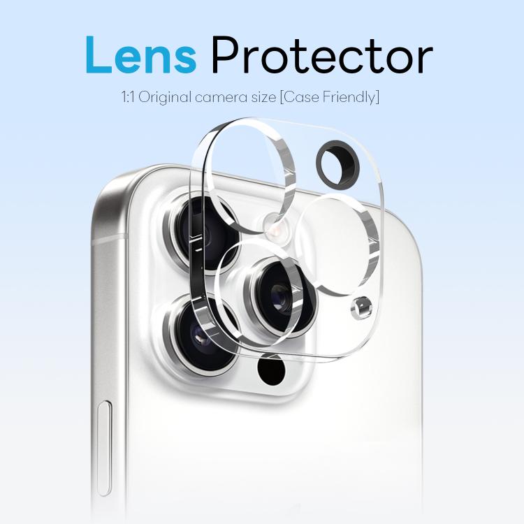 For iPhone 16 Pro NORTHJO 3 in 1 PC Magnetic Phone Case with Screen Film and Lens Film(Clear) - iPhone 16 Pro Cases by NORTHJO | Online Shopping UK | buy2fix