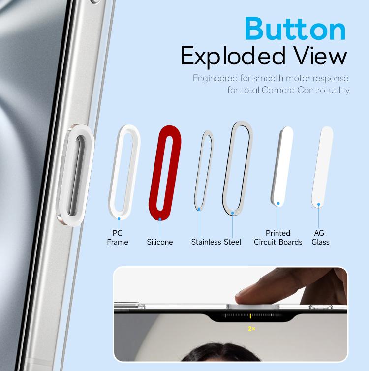 For iPhone 16 Plus NORTHJO 3 in 1 PC Magnetic Phone Case with Screen Film and Lens Film(Clear) - iPhone 16 Plus Cases by NORTHJO | Online Shopping UK | buy2fix