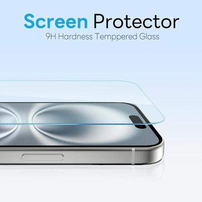For iPhone 16 Plus NORTHJO 3 in 1 PC Magnetic Phone Case with Screen Film and Lens Film(Clear) - iPhone 16 Plus Cases by NORTHJO | Online Shopping UK | buy2fix