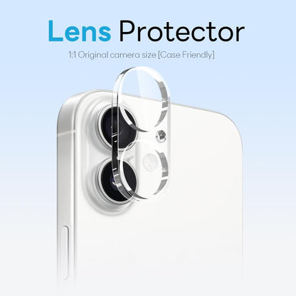 For iPhone 16 Plus NORTHJO 3 in 1 PC Magnetic Phone Case with Screen Film and Lens Film(Clear) - iPhone 16 Plus Cases by NORTHJO | Online Shopping UK | buy2fix