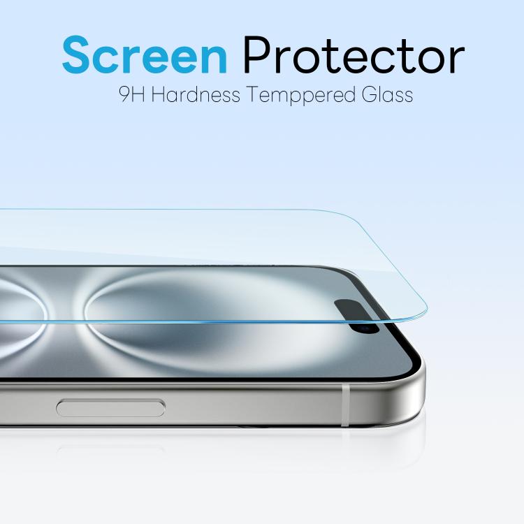 For iPhone 16 NORTHJO 3 in 1 PC Magnetic Phone Case with Screen Film and Lens Film(Clear) - iPhone 16 Cases by NORTHJO | Online Shopping UK | buy2fix