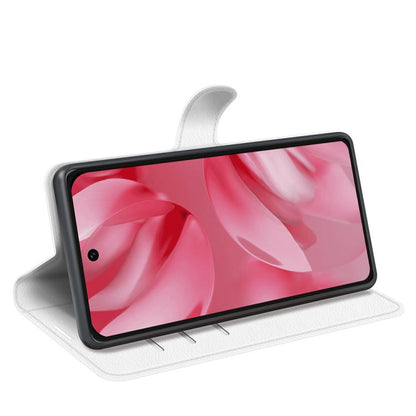 For Google Pixel 10 / 10 Pro Litchi Texture Horizontal Flip Leather Phone Case with Holder(White) - Google Cases by buy2fix | Online Shopping UK | buy2fix