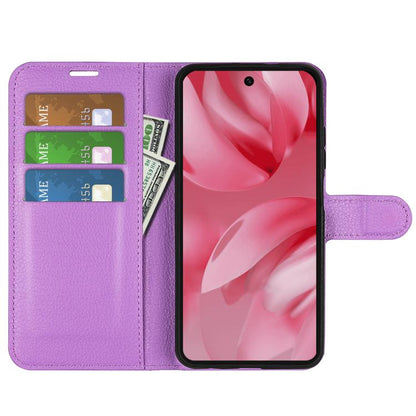 For Google Pixel 10 / 10 Pro Litchi Texture Horizontal Flip Leather Phone Case with Holder(Purple) - Google Cases by buy2fix | Online Shopping UK | buy2fix