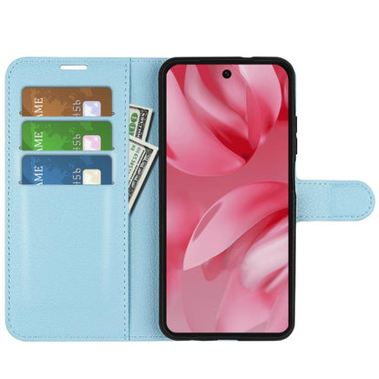 For Google Pixel 10 / 10 Pro Litchi Texture Horizontal Flip Leather Phone Case with Holder(Blue) - Google Cases by buy2fix | Online Shopping UK | buy2fix