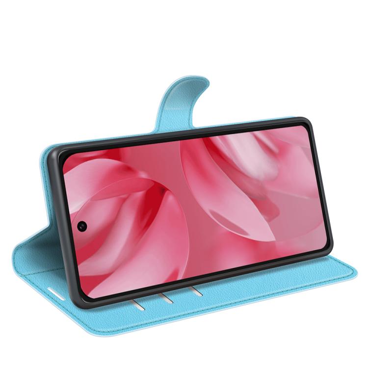 For Google Pixel 10 / 10 Pro Litchi Texture Horizontal Flip Leather Phone Case with Holder(Blue) - Google Cases by buy2fix | Online Shopping UK | buy2fix