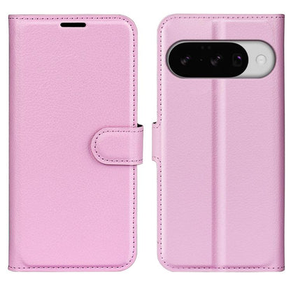 For Google Pixel 10 / 10 Pro Litchi Texture Horizontal Flip Leather Phone Case with Holder(Pink) - Google Cases by buy2fix | Online Shopping UK | buy2fix