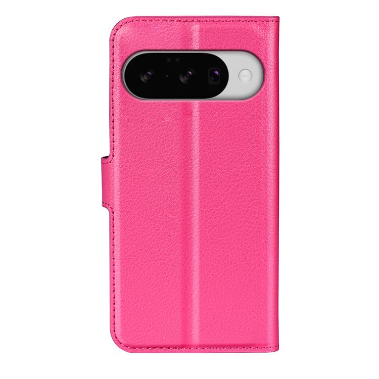 For Google Pixel 10 / 10 Pro Litchi Texture Horizontal Flip Leather Phone Case with Holder(Rose Red) - Google Cases by buy2fix | Online Shopping UK | buy2fix
