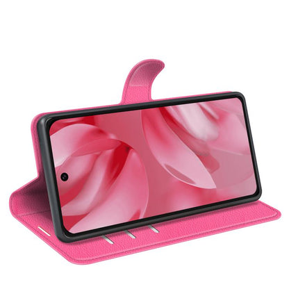 For Google Pixel 10 / 10 Pro Litchi Texture Horizontal Flip Leather Phone Case with Holder(Rose Red) - Google Cases by buy2fix | Online Shopping UK | buy2fix